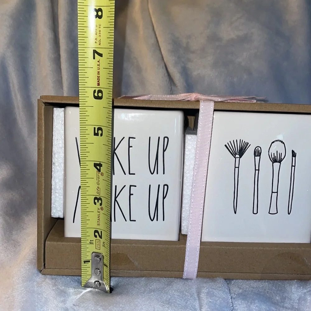 Rae Dunn “Wake Up/Make Up” Ceramic Holders